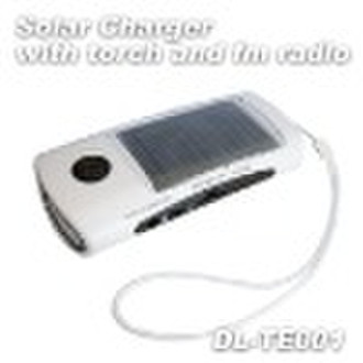 Solar charger with Mobile phone charger and FM Rad