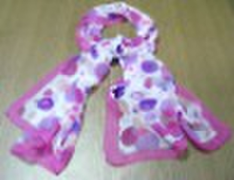 100% polyester chiffon printing scarf