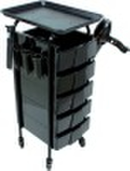 Salon Trolley mit Aluminium Top Tray