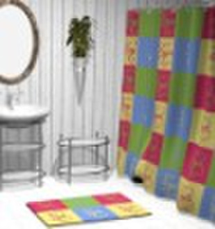 butterfly shower curtain and bath mat