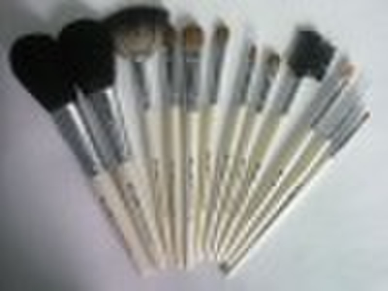 12pcs Holzgriff Make-up-Pinsel-Set