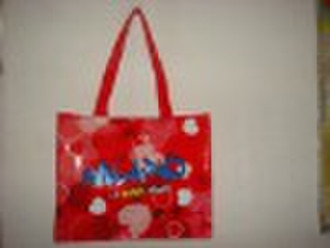 pvc bag with glitters print