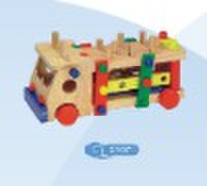 Wooden Toy Truck Hit-Station