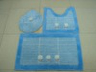 3 pieces set bath mat