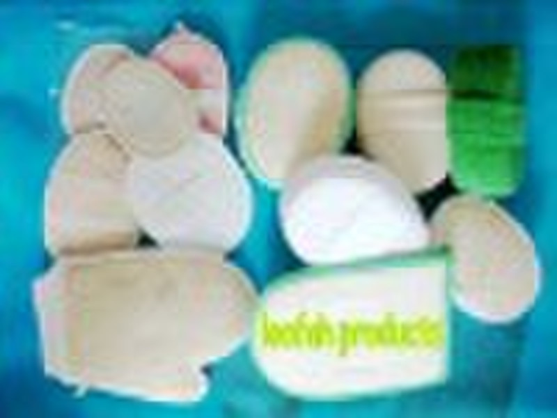 natural oval bath loofah pad