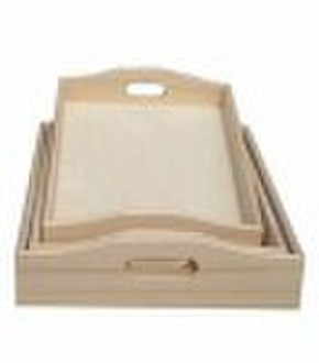 Square serving tray wooden plate