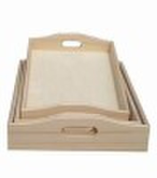 Square serving tray wooden plate