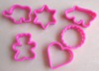 6 pcs plastic cookie cutter