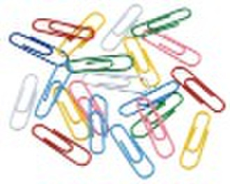 Plastic coated paper clip