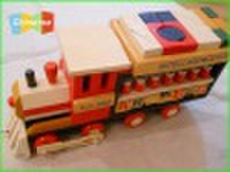 novel wooden truck toy with blocks  children's