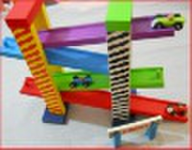 car race track toys set,wooden rail vehicle toy