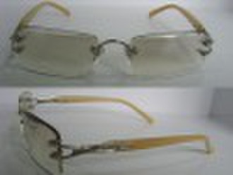 rimless metal sunglasses