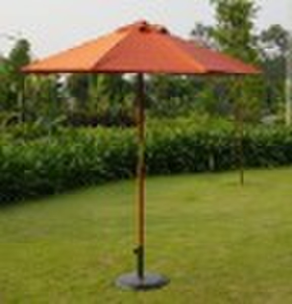 wooden outdoor umbrella