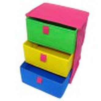 Folding 3-Level Storage Drawer