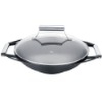 Die-casting Aluminum Non-stick Wok with Two Handle