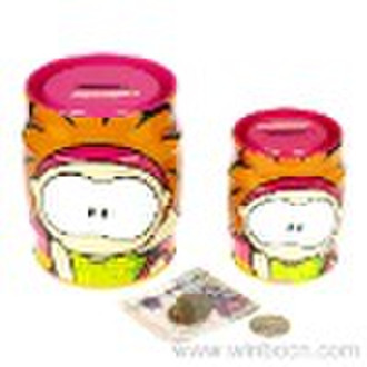 cartoon children gift tin coin bank