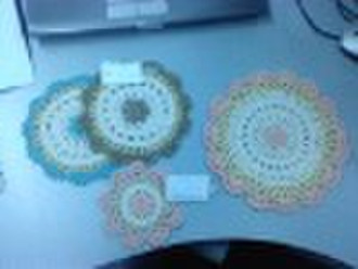 cotton 100% crochet lace tea mat