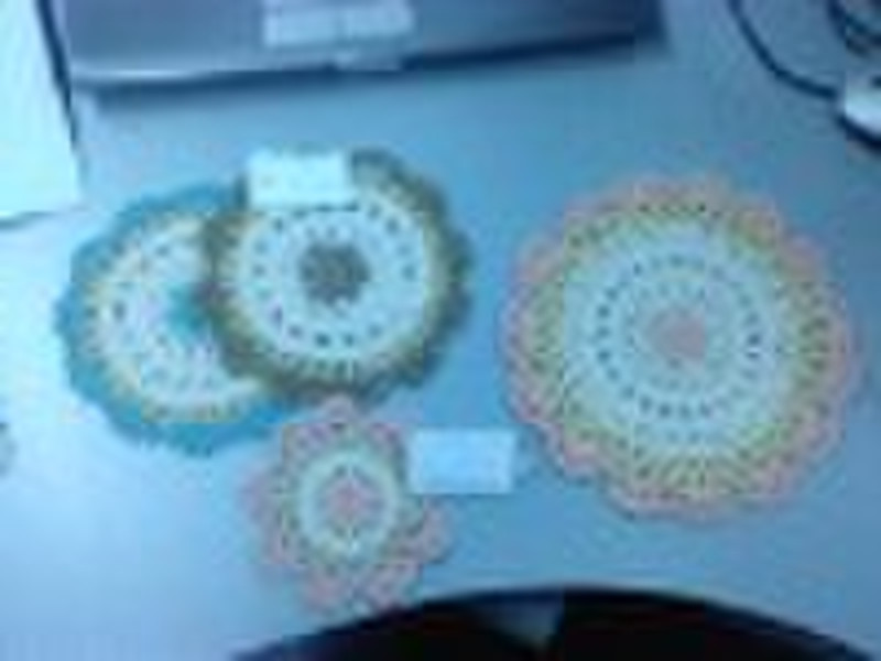 cotton 100% crochet lace tea mat