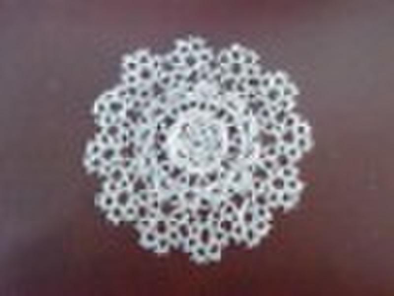 cotton hand made tatting lace coaster