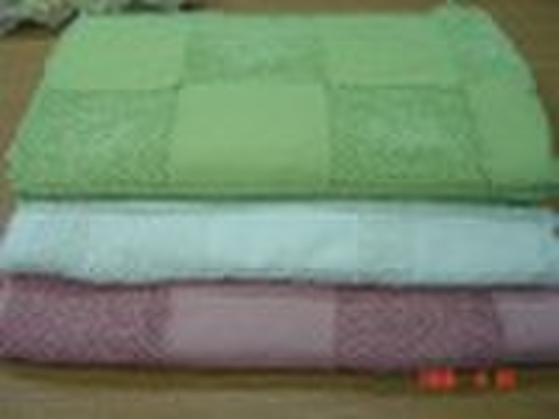 cotton crocheted patchwork bed cover