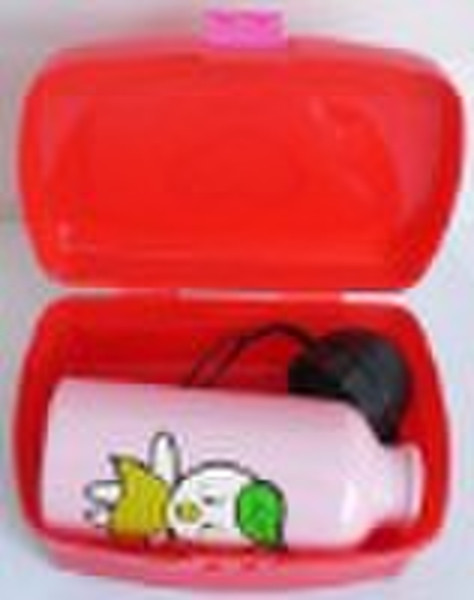 Aluminum water bottle with lunch box