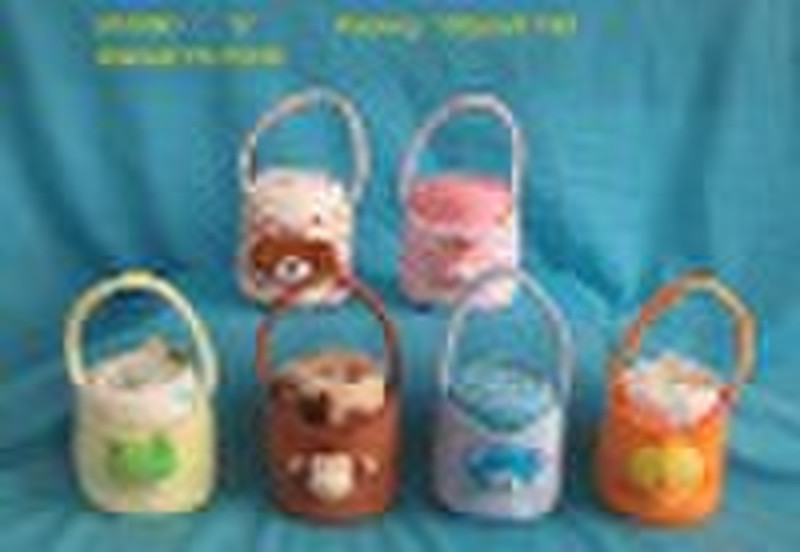 Toy animals and blankets