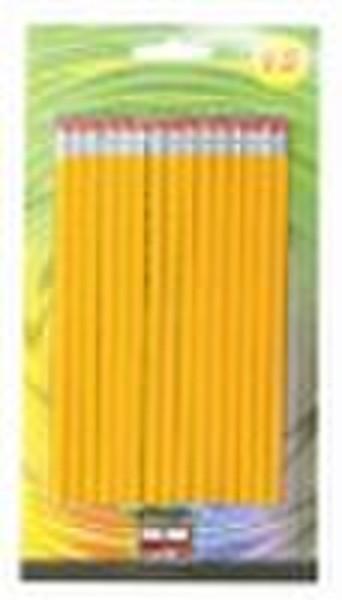 7' -15pcs pencils with eraser and sharpener,wi