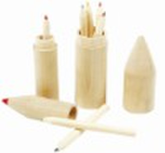 3.5 '-1pcs Naturholzstifte und 6pcs natur