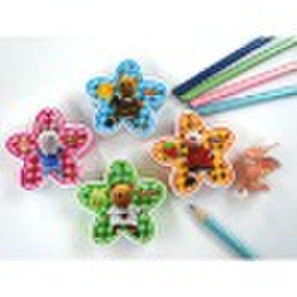 flower plastic pencil sharpener stationery