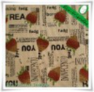 100% eco-friendly paper fabric with strawberry typ