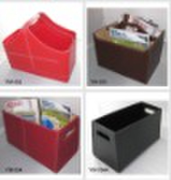 leather  Magazine  tote/basket,Storage Box,Leather