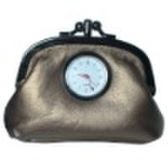 Fashion pouch with clock