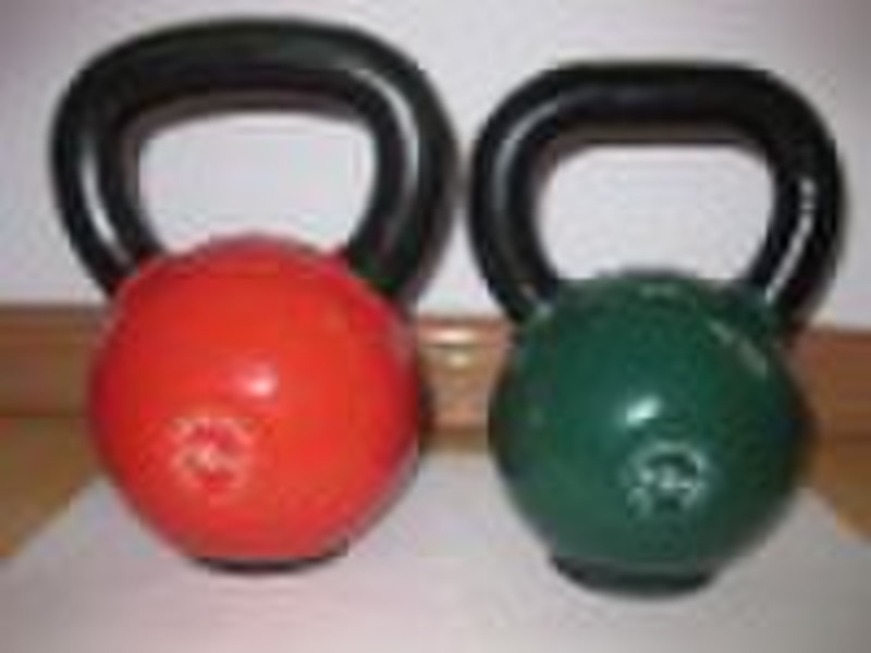 vinyl kettlebell with steel handle