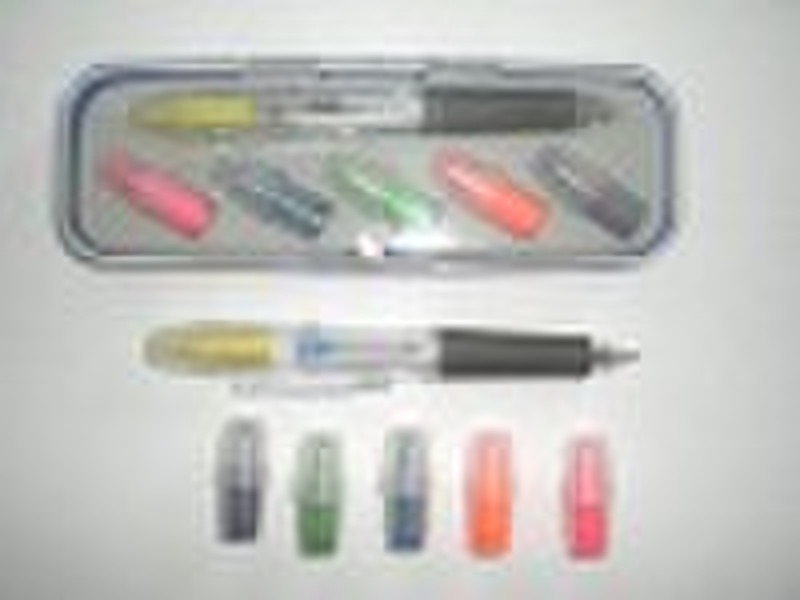 Highlighter Kugelschreiber-Set