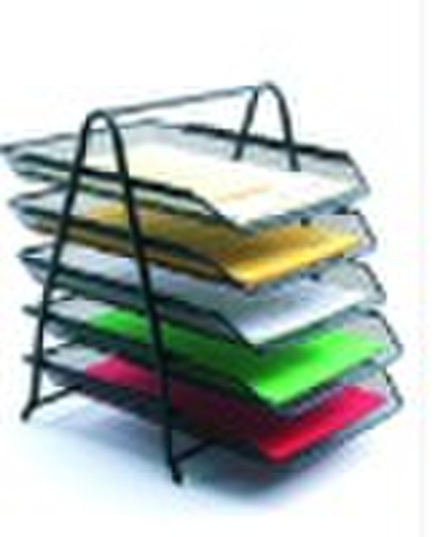 Metal mesh file tray