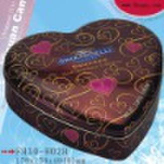 heart tin box for chocolate