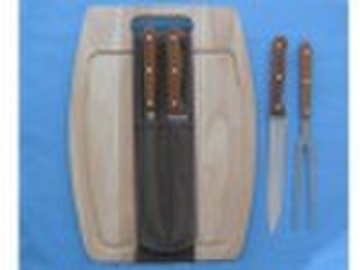 KNIFE SET WITH WOOD BOARD