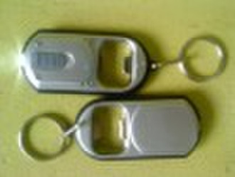 LED keychain with bottle opener