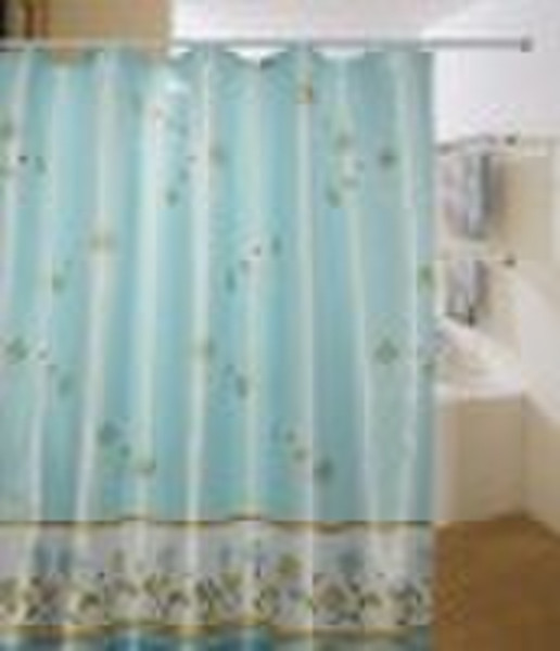 polyester shower curtain with water repellent coat