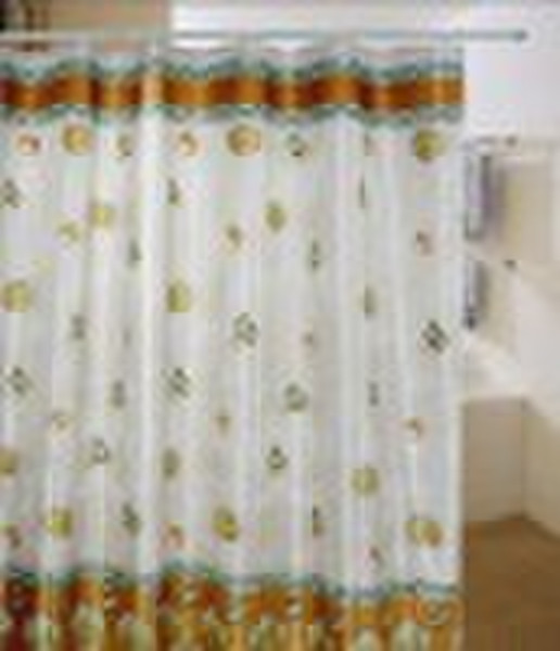 polyester shower curtain with water repellent coat