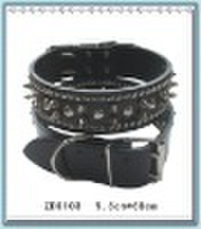 leather spiked dog collar