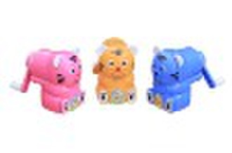 cartoon plastic manual pencil sharpener