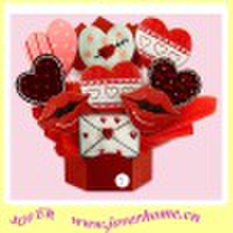 Valentine Cookies mit von Hand dekoriert