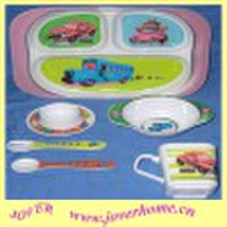 6Pcs Kid's Melamine Dinnerware