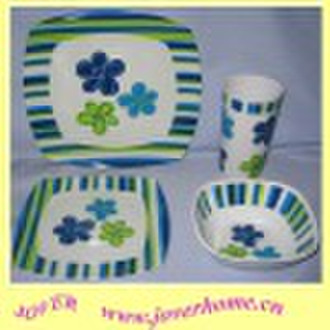 4Pcs Durable Melamine Tableware Set