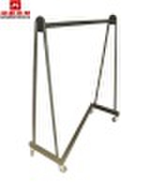 movable clothes display metal rack