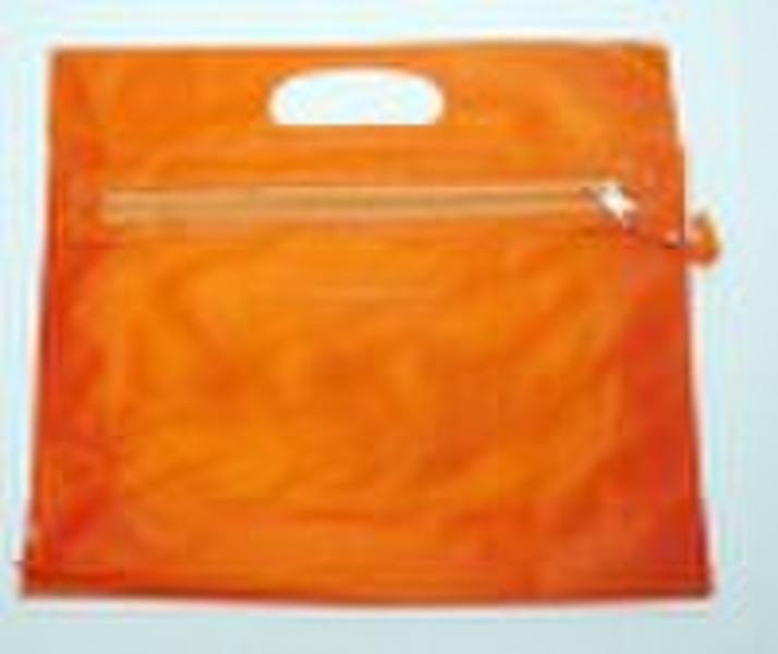 transparent zipper top PVC bag