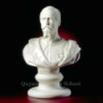 hand carved marble bust