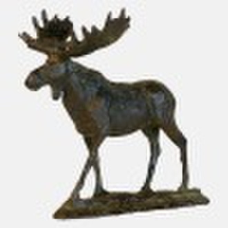 Bronze deer statue