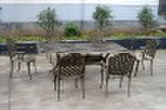 Cast aluminum garden furniture